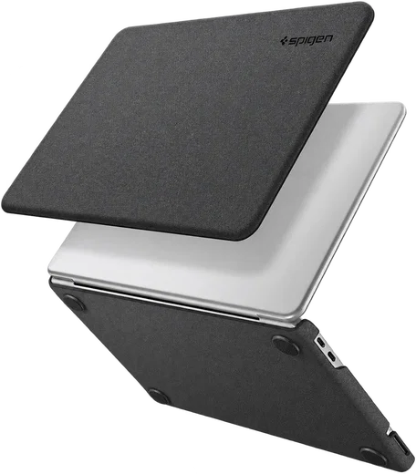 Spigen Urban Fit MacBook Neo Laptop Hoes Nylon Zwart afbeelding 1