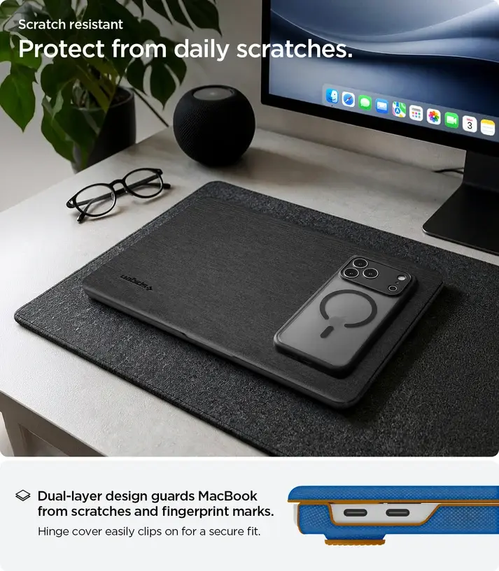 Spigen Urban Fit MacBook Neo Laptop Hoes Nylon Zwart afbeelding 11