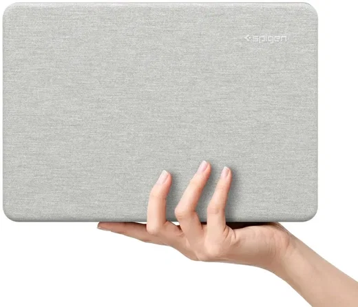 Spigen Urban Fit MacBook Neo Laptop Hoes Nylon Grijs afbeelding 4