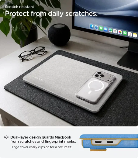 Spigen Urban Fit MacBook Neo Laptop Hoes Nylon Grijs afbeelding 9