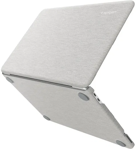 Spigen Urban Fit MacBook Neo Laptop Hoes Nylon Grijs afbeelding 2