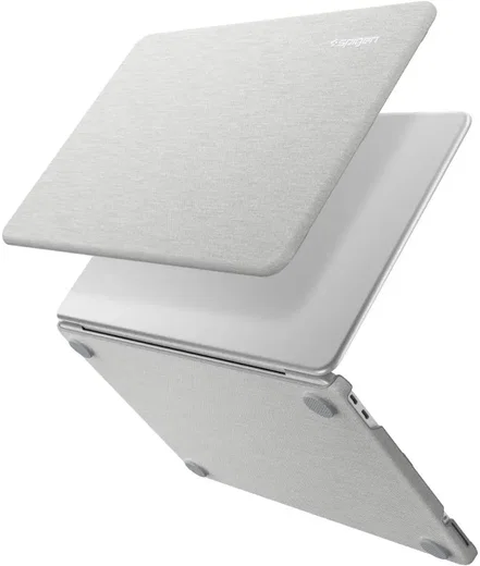 Spigen Urban Fit MacBook Neo Laptop Hoes Nylon Grijs afbeelding 1