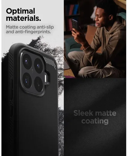 Spigen Rugged Armor Xiaomi 17T Pro Hoesje Back Cover Zwart afbeelding 5