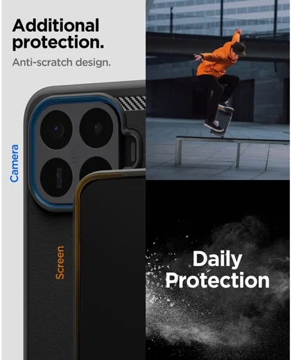 Spigen Rugged Armor Xiaomi 17T Pro Hoesje Back Cover Zwart afbeelding 4
