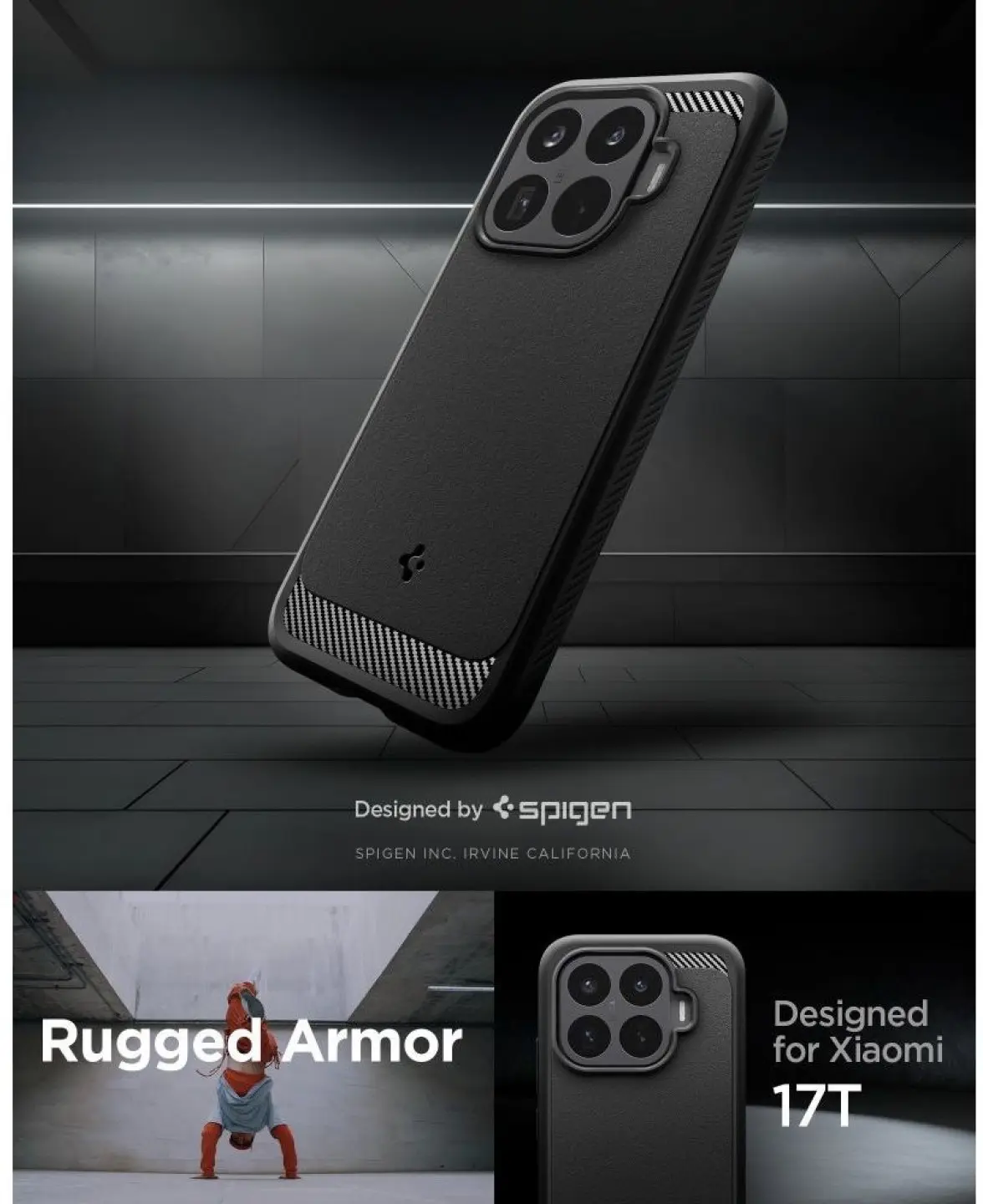 Spigen Rugged Armor Xiaomi 17T Hoesje Back Cover Zwart afbeelding 8