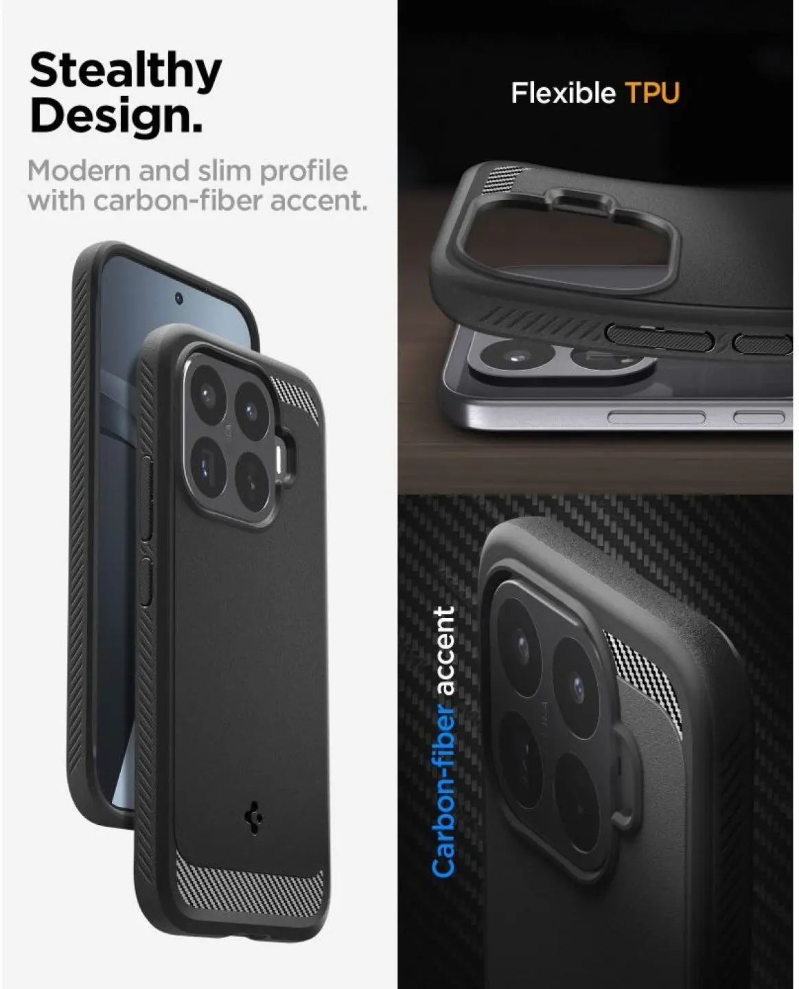 Spigen Rugged Armor Xiaomi 17T Hoesje Back Cover Zwart afbeelding 6