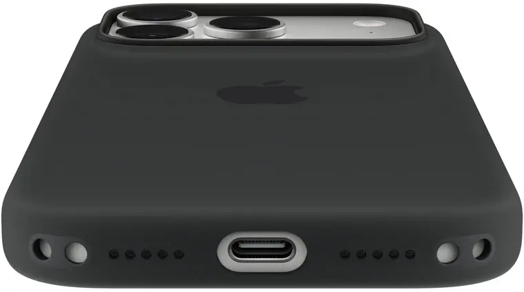 Origineel Apple iPhone 18 Pro Hoesje MagSafe Silicone Case Zwart afbeelding 6