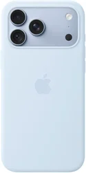 Origineel Apple iPhone 18 Pro Max Hoesje MagSafe Silicone Case Licht Blauw afbeelding