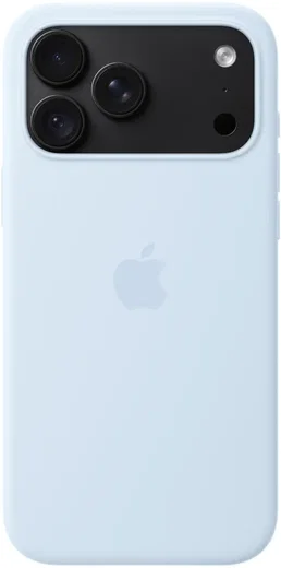 Origineel Apple iPhone 18 Pro Max Hoesje MagSafe Silicone Case Licht Blauw afbeelding 4