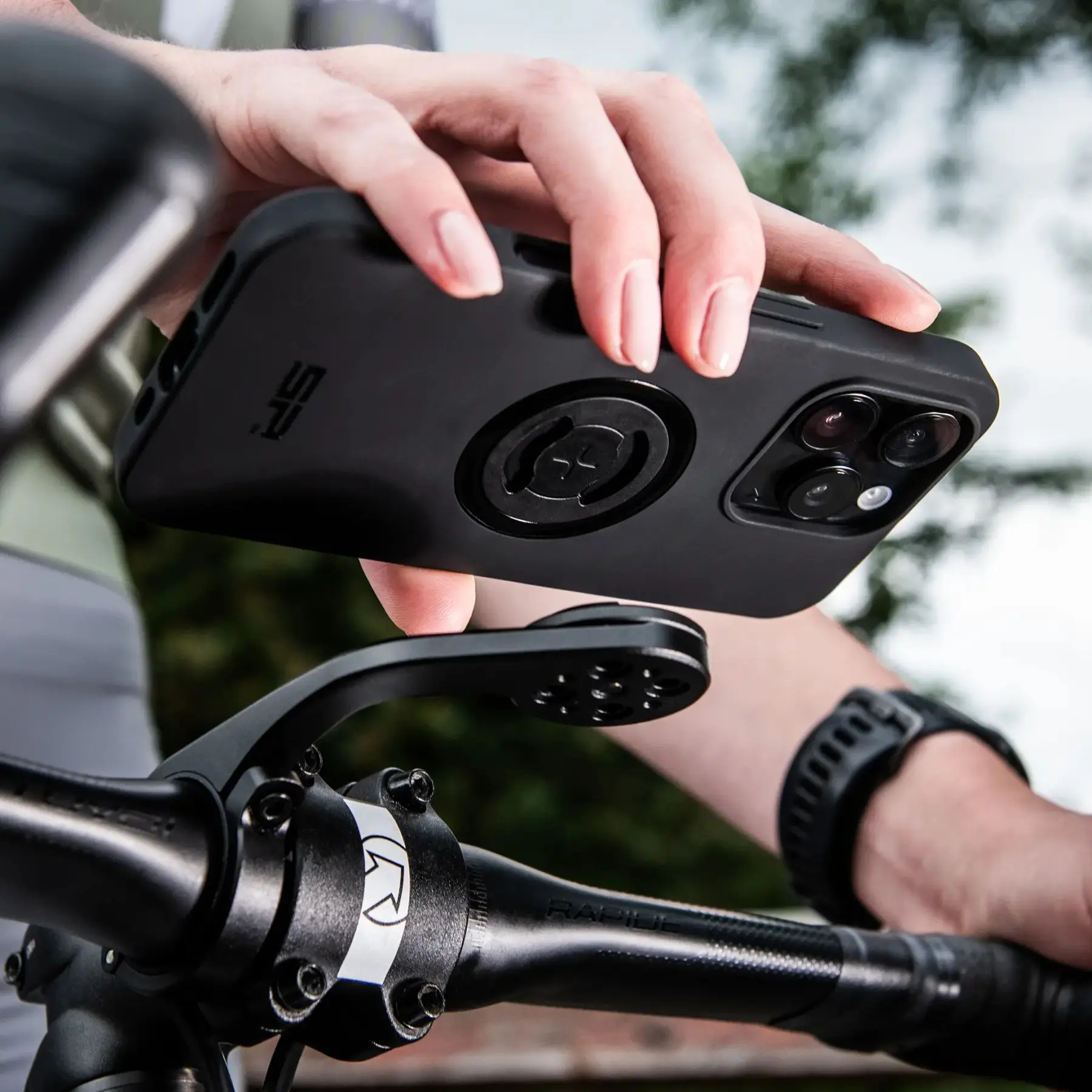 SP Road Bike Mount Pro - Telefoonhouder Fiets voor SPC+ Hoesjes Zwart afbeelding 5