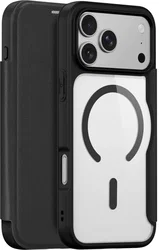 Dux Ducis Skin X Pro Apple iPhone 18 Pro / 17 Pro Hoesje MagSafe Book Case Zwart afbeelding