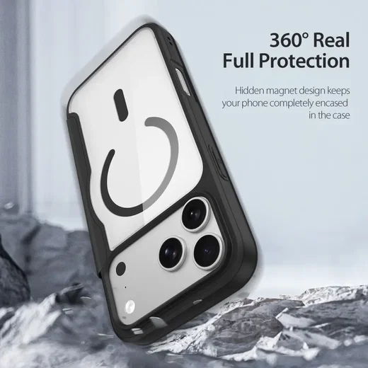 Dux Ducis Skin X Pro Apple iPhone 18 Pro / 17 Pro Hoesje MagSafe Book Case Zwart afbeelding 2