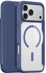 Dux Ducis Skin X Pro Apple iPhone 18 Pro / 17 Pro Hoesje MagSafe Book Case Blauw afbeelding
