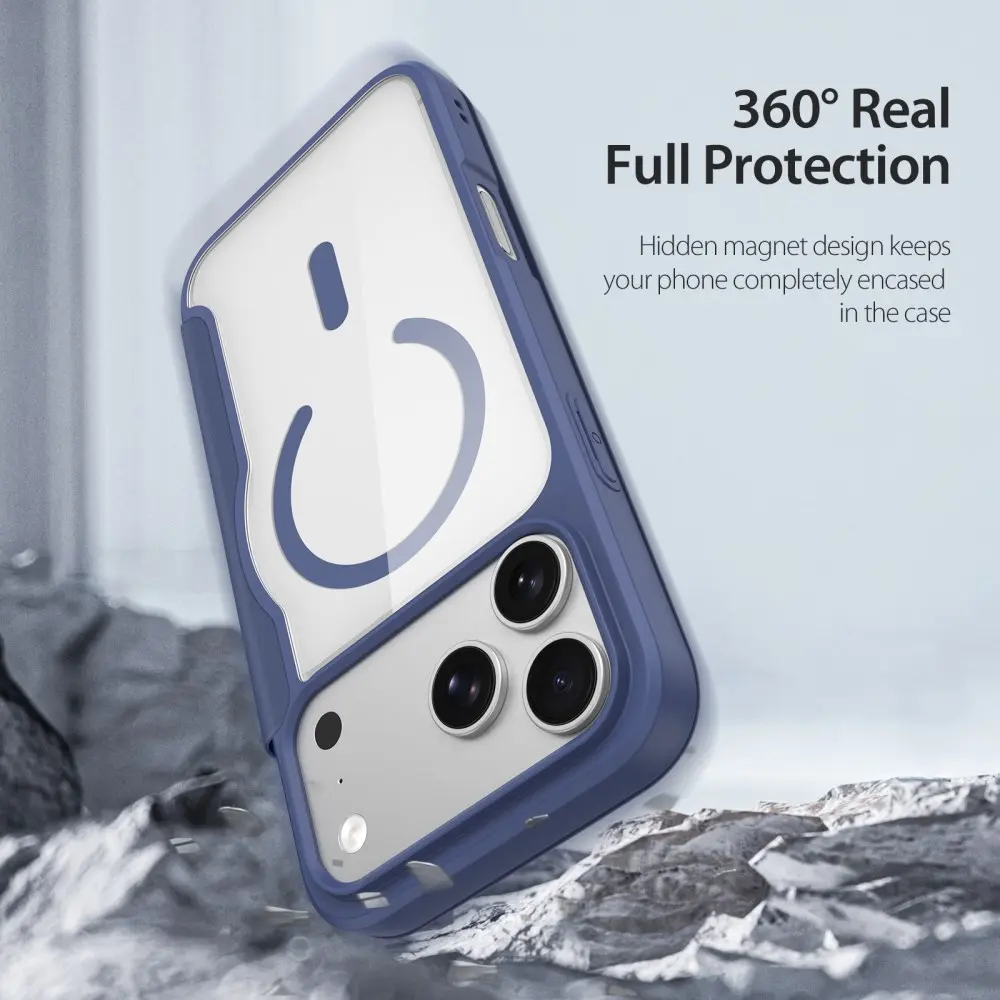 Dux Ducis Skin X Pro Apple iPhone 18 Pro / 17 Pro Hoesje MagSafe Book Case Blauw afbeelding 2