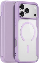 Dux Ducis Skin X Pro Apple iPhone 18 Pro / 17 Pro Hoesje MagSafe Book Case Roze afbeelding