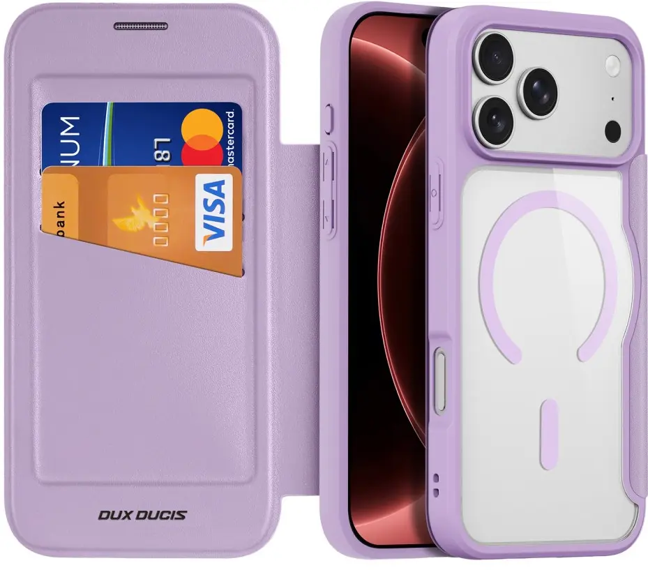 Dux Ducis Skin X Pro Apple iPhone 18 Pro / 17 Pro Hoesje MagSafe Book Case Roze afbeelding 6