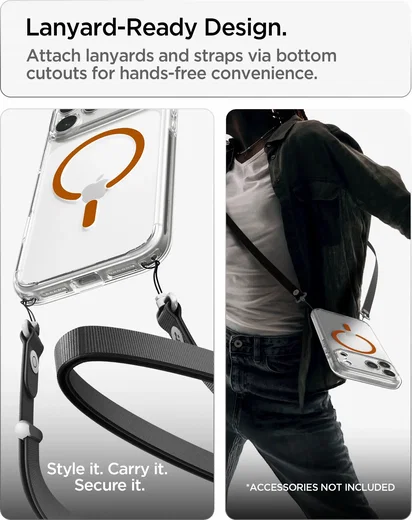 Spigen Ultra Hybrid MagFit iPhone 18 Pro Max / 17 Pro Max Hoesje Clear Oranje afbeelding 10
