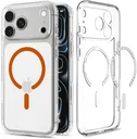 Spigen Ultra Hybrid MagFit iPhone 18 Pro Max / 17 Pro Max Hoesje Clear Oranje
