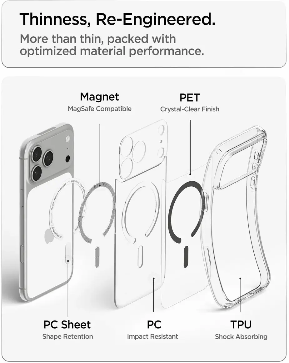 Spigen Ultra Hybrid MagFit iPhone 18 Pro Max / 17 Pro Max Hoesje Graphite afbeelding 7