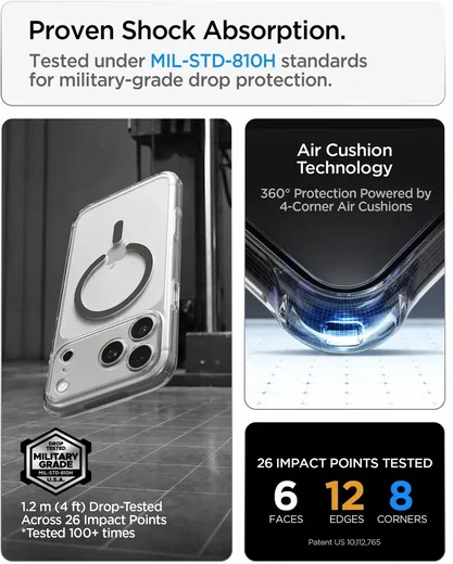 Spigen Ultra Hybrid MagFit iPhone 18 Pro Max / 17 Pro Max Hoesje Graphite afbeelding 3