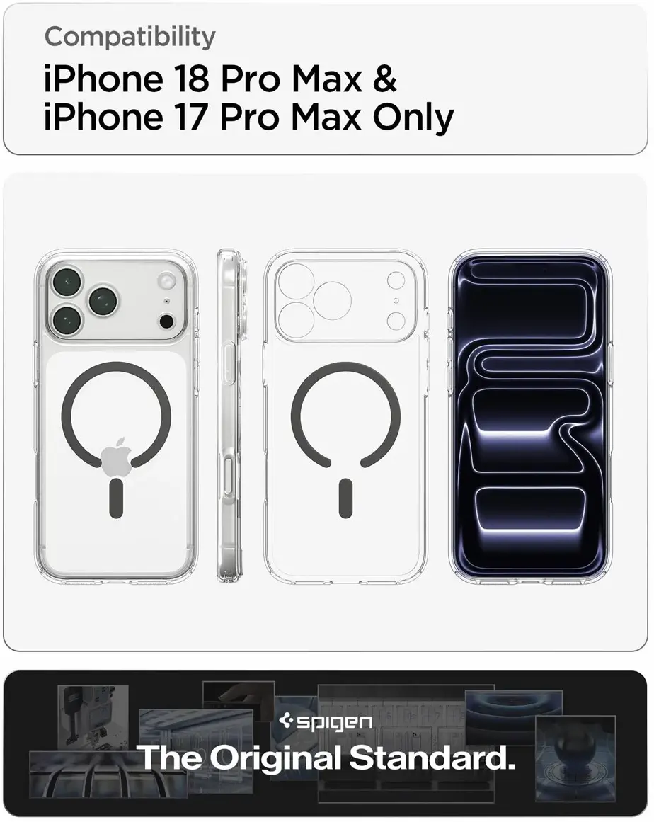 Spigen Ultra Hybrid MagFit iPhone 18 Pro Max / 17 Pro Max Hoesje Graphite afbeelding 4