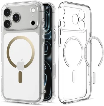 Spigen Ultra Hybrid MagFit iPhone 18 Pro Max / 17 Pro Max Hoesje Clear Goud