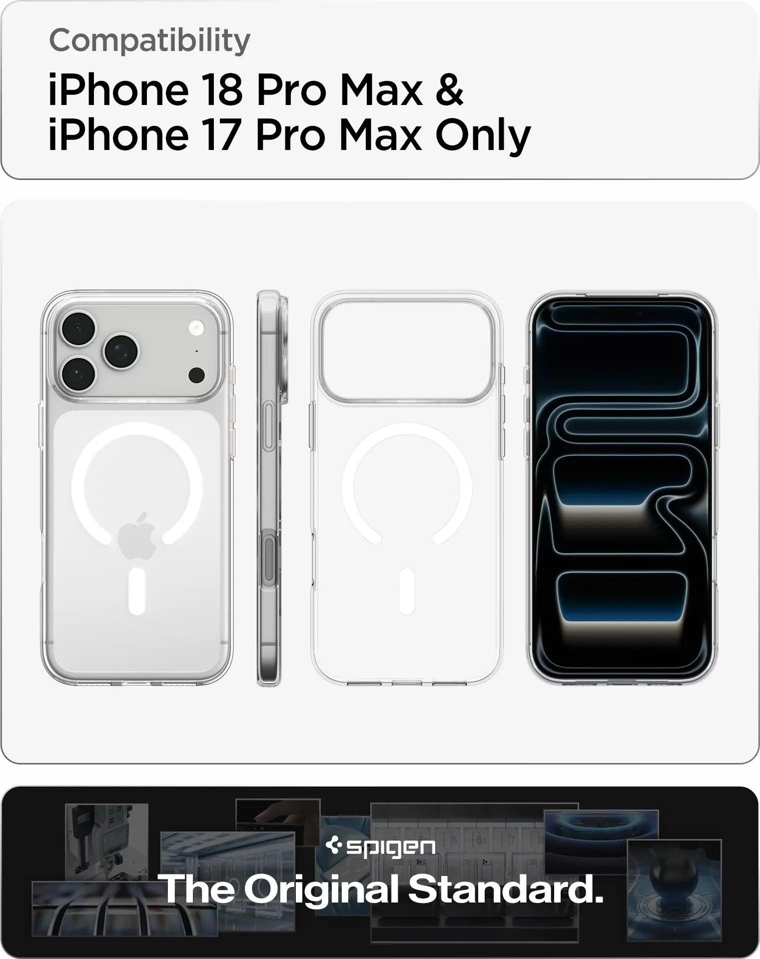 Spigen Liquid Crystal iPhone 18 Pro Max / 17 Pro Max Hoesje MagSafe Clear Wit afbeelding 4