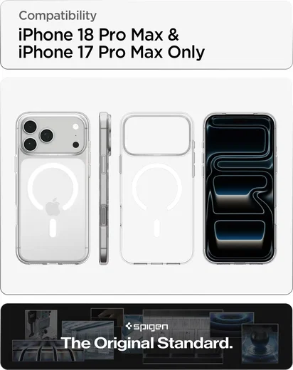 Spigen Liquid Crystal iPhone 18 Pro Max / 17 Pro Max Hoesje MagSafe Clear Wit afbeelding 4