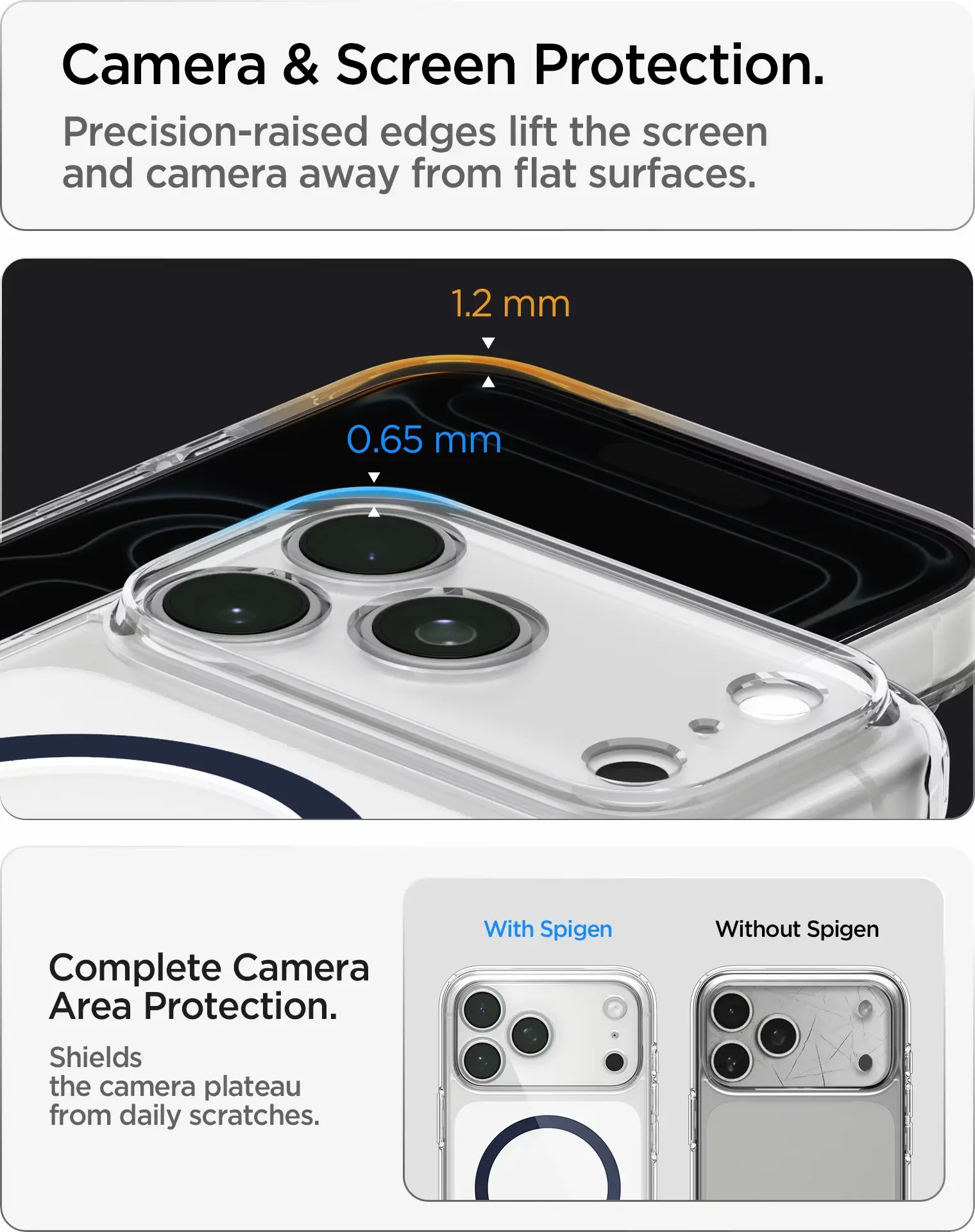 Spigen Ultra Hybrid MagFit iPhone 18 Pro Max / 17 Pro Max Hoesje Clear Blauw afbeelding 5