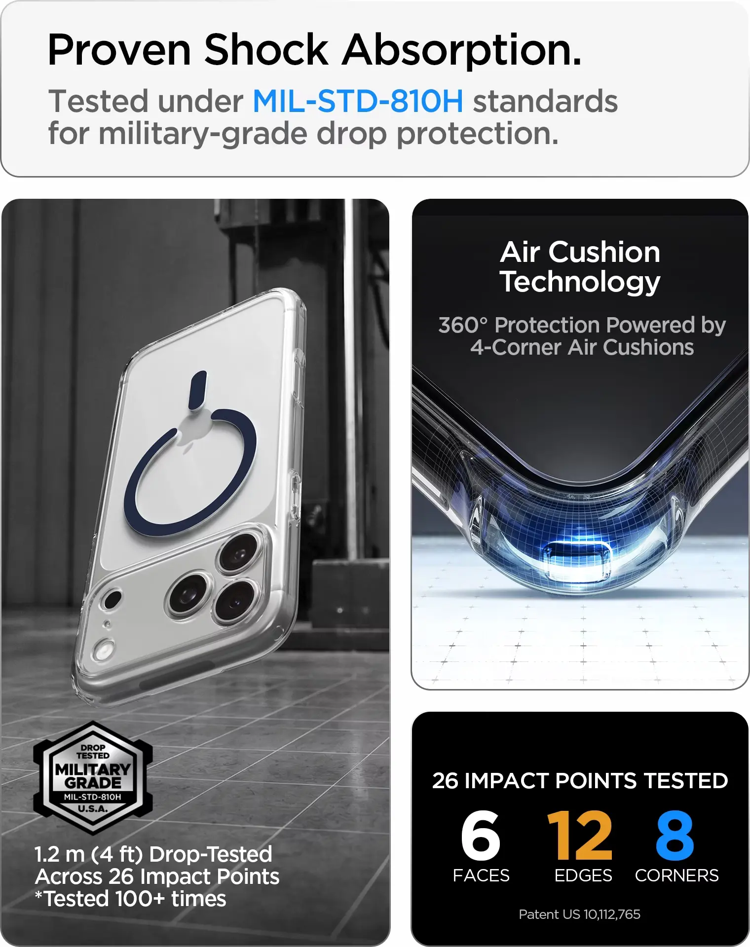 Spigen Ultra Hybrid MagFit iPhone 18 Pro Max / 17 Pro Max Hoesje Clear Blauw afbeelding 3