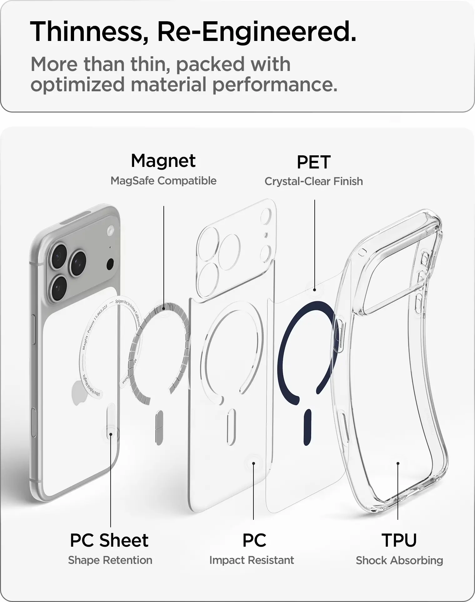 Spigen Ultra Hybrid MagFit iPhone 18 Pro Max / 17 Pro Max Hoesje Clear Blauw afbeelding 7