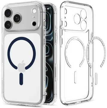Spigen Ultra Hybrid MagFit iPhone 18 Pro Max / 17 Pro Max Hoesje Clear Blauw
