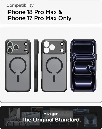 Spigen Ultra Hybrid MagFit iPhone 18 Pro Max / 17 Pro Max Hoesje Frosted Zwart afbeelding 4
