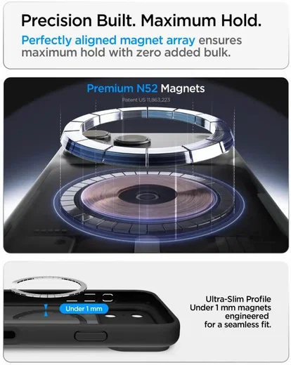Spigen Ultra Hybrid MagFit iPhone 18 Pro Max / 17 Pro Max Hoesje Frosted Zwart afbeelding 6
