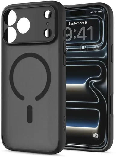 Spigen Ultra Hybrid MagFit iPhone 18 Pro Max / 17 Pro Max Hoesje Frosted Zwart afbeelding 12