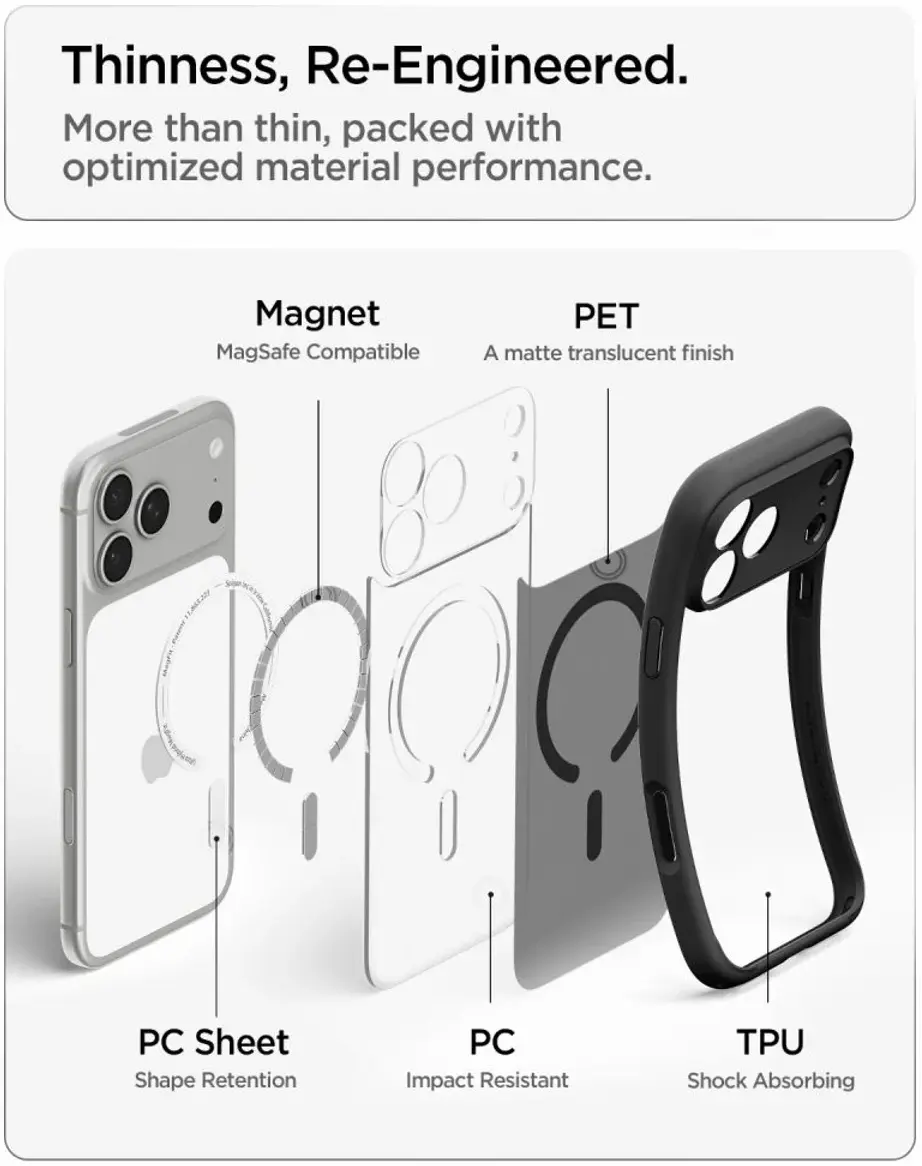 Spigen Ultra Hybrid MagFit iPhone 18 Pro Max / 17 Pro Max Hoesje Frosted Zwart afbeelding 7
