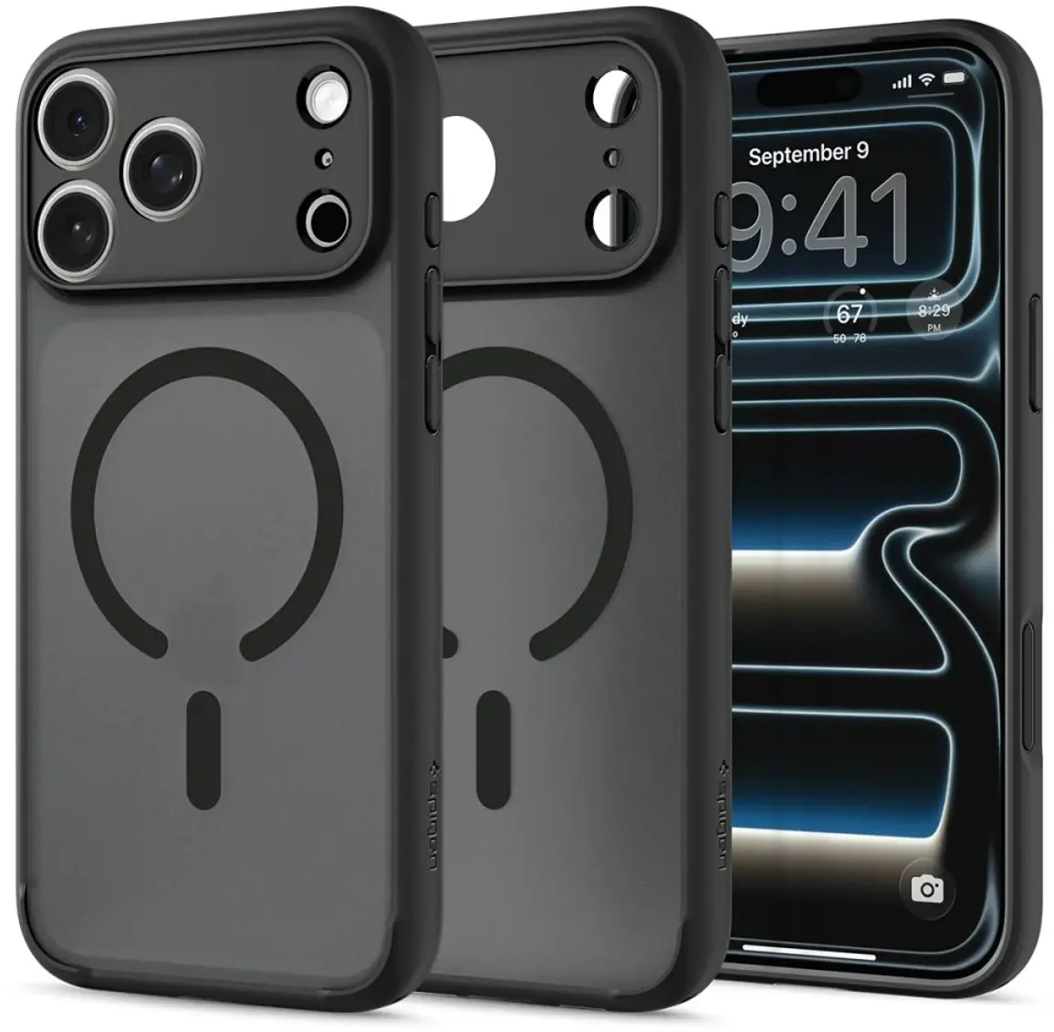 Spigen Ultra Hybrid MagFit iPhone 18 Pro Max / 17 Pro Max Hoesje Frosted Zwart afbeelding 2