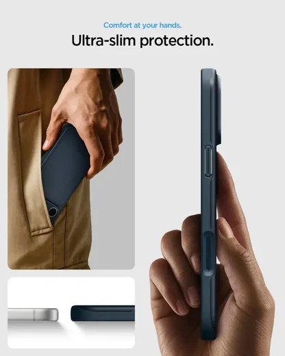 Spigen Thin Fit MagFit iPhone 18 Pro Max / 17 Pro Max Hoesje MagSafe Metal Slate afbeelding 3