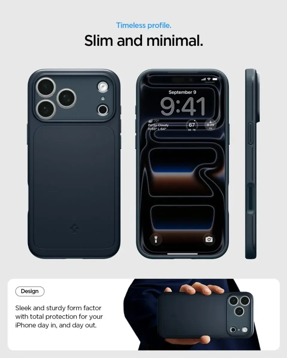 Spigen Thin Fit MagFit iPhone 18 Pro Max / 17 Pro Max Hoesje MagSafe Metal Slate afbeelding 5