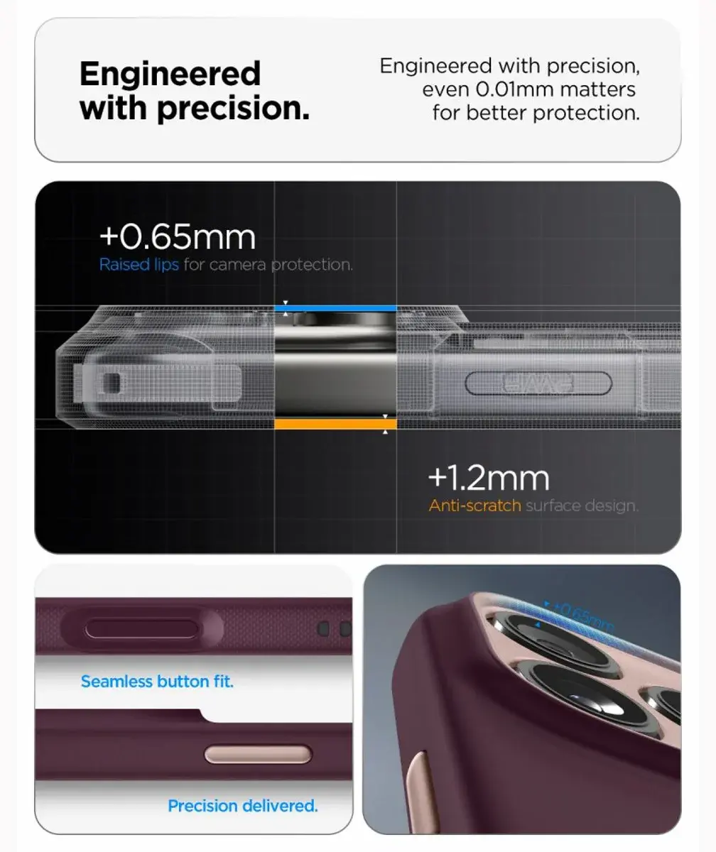 Spigen Nano Pop MagFit iPhone 18 Pro Max / 17 Pro Max Hoesje MagSafe Burgundy afbeelding 6