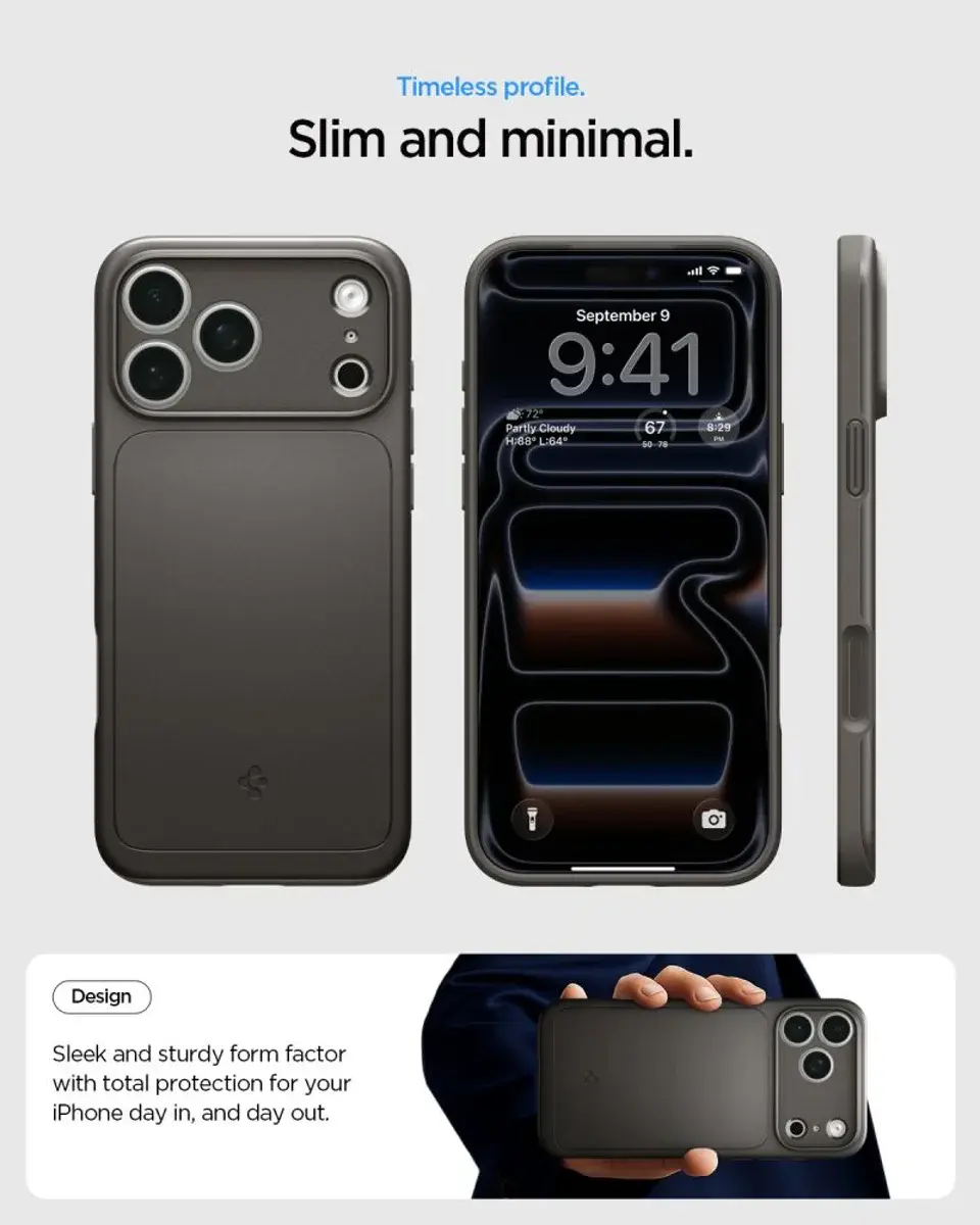 Spigen Thin Fit MagFit iPhone 18 Pro Max / 17 Pro Max Hoesje MagSafe Gunmetal afbeelding 5