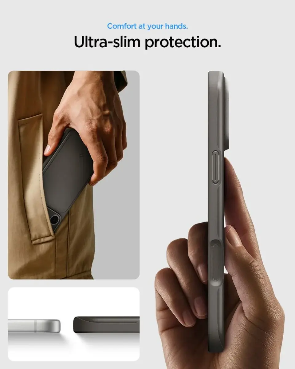 Spigen Thin Fit MagFit iPhone 18 Pro Max / 17 Pro Max Hoesje MagSafe Gunmetal afbeelding 3