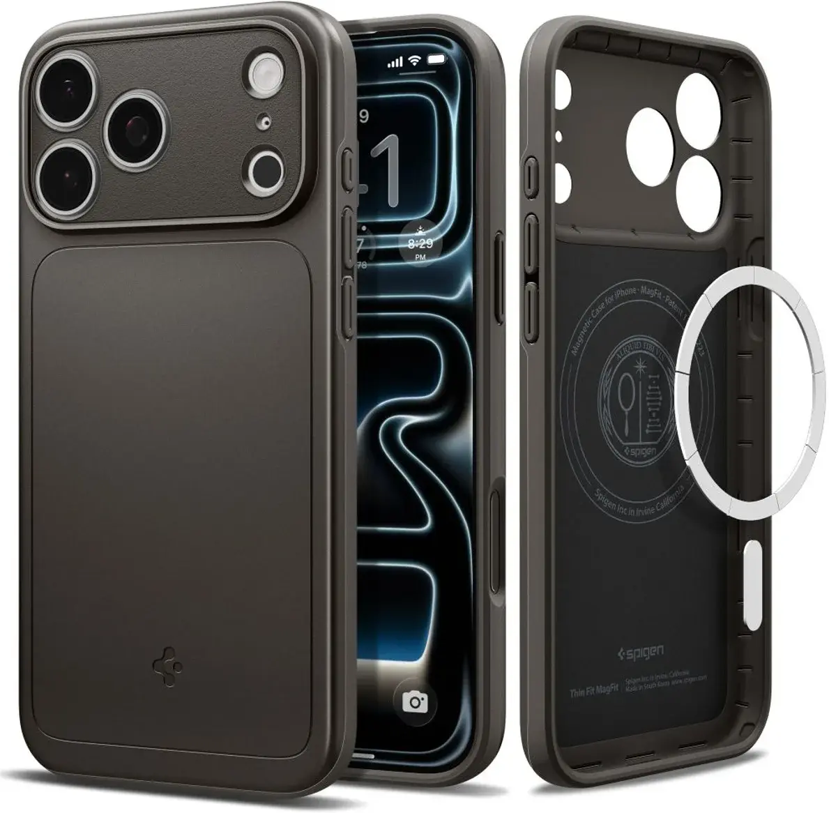 Spigen Thin Fit MagFit iPhone 18 Pro Max / 17 Pro Max Hoesje MagSafe Gunmetal afbeelding 1