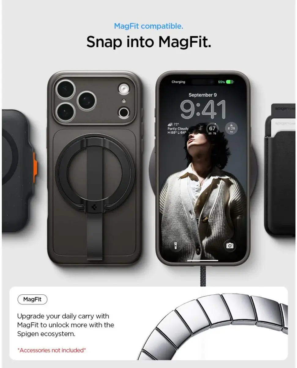 Spigen Thin Fit MagFit iPhone 18 Pro Max / 17 Pro Max Hoesje MagSafe Gunmetal afbeelding 9