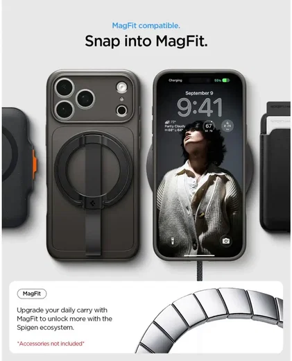 Spigen Thin Fit MagFit iPhone 18 Pro Max / 17 Pro Max Hoesje MagSafe Gunmetal afbeelding 9