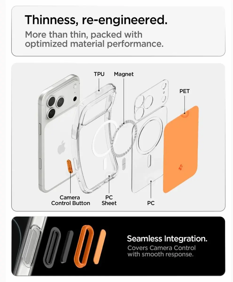 Spigen Ultra Hybrid T Apple iPhone 18 Pro Max / 17 Pro Max Hoesje MagSafe Oranje afbeelding 5
