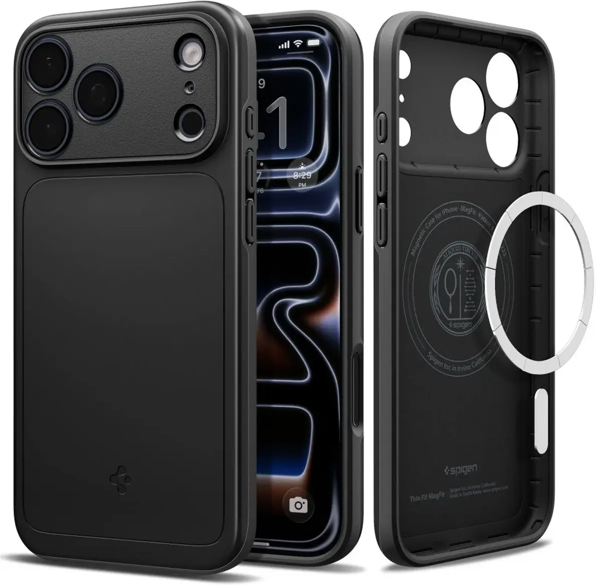 Spigen Thin Fit MagFit iPhone 18 Pro Max / 17 Pro Max Hoesje MagSafe Zwart afbeelding 1