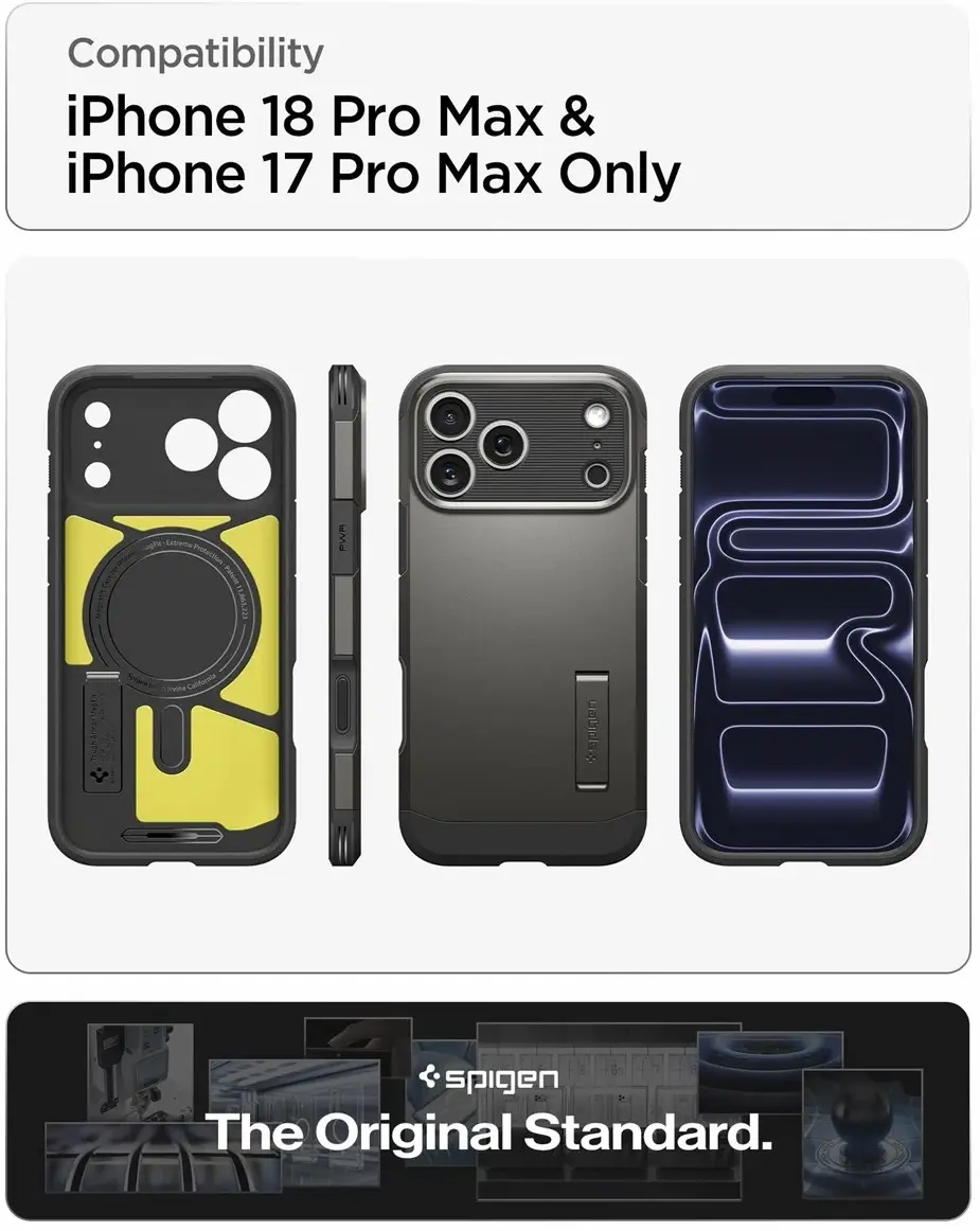 Spigen Tough Armor T iPhone 18 Pro Max / 17 Pro Max Hoesje MagSafe Gunmetal afbeelding 4