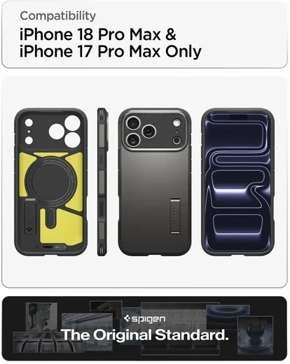 Spigen Tough Armor T iPhone 18 Pro Max / 17 Pro Max Hoesje MagSafe Gunmetal afbeelding 4