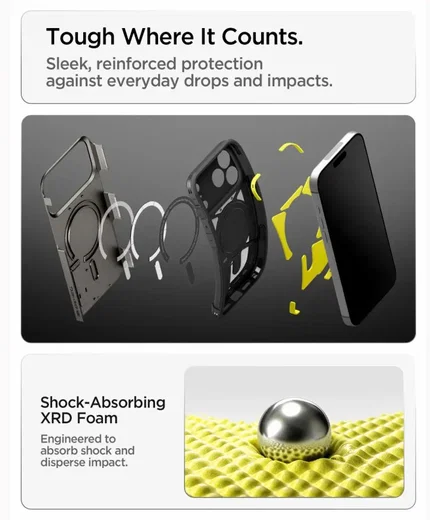 Spigen Tough Armor T iPhone 18 Pro Max / 17 Pro Max Hoesje MagSafe Gunmetal afbeelding 6